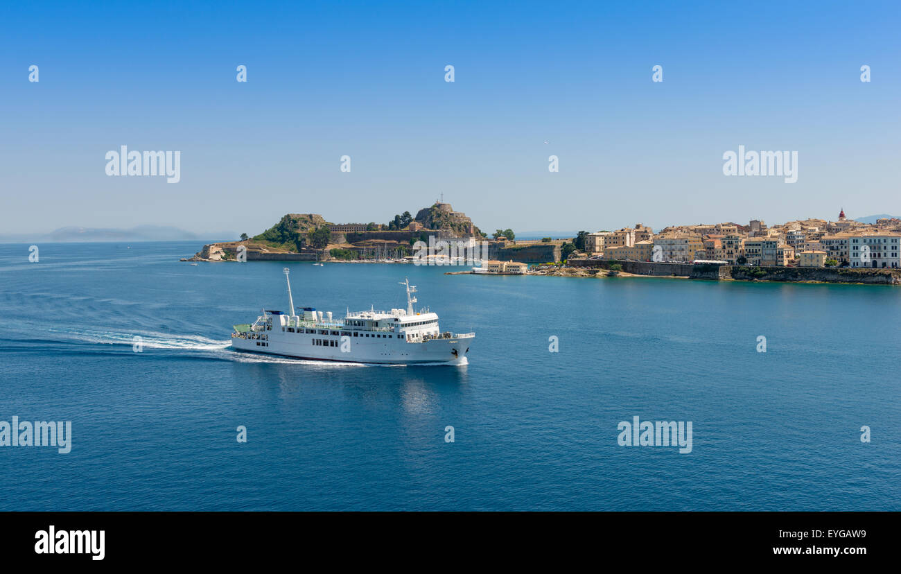 Ancienne forteresse, la ville de Corfou, Grèce Banque D'Images