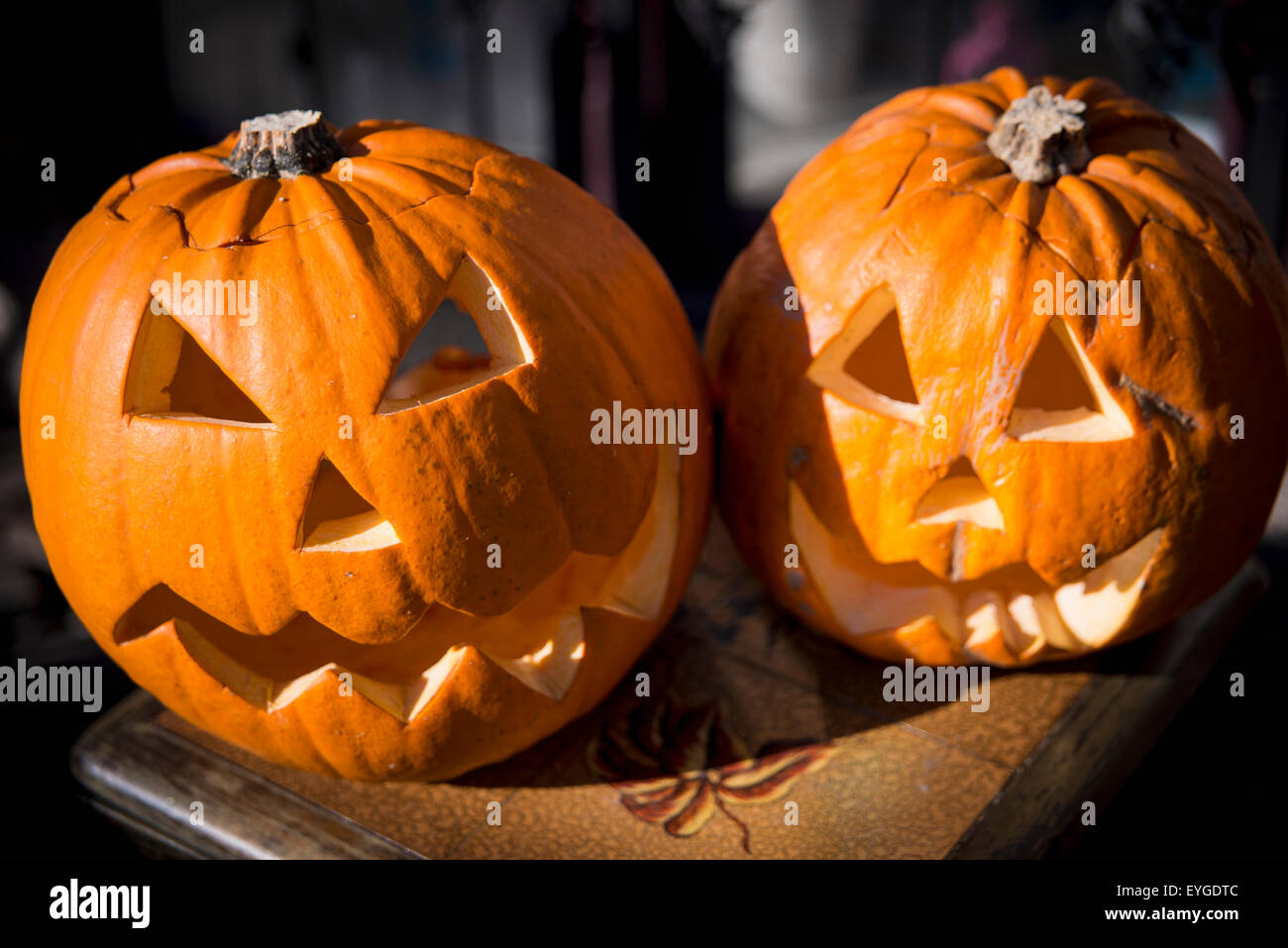 Le Danemark, citrouilles d'Halloween ; Copenhague Banque D'Images