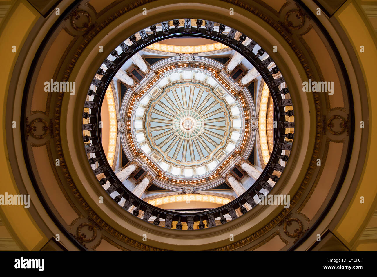USA, au Mississippi, Dôme de Mississippi State Capitol ; Jackson Banque D'Images