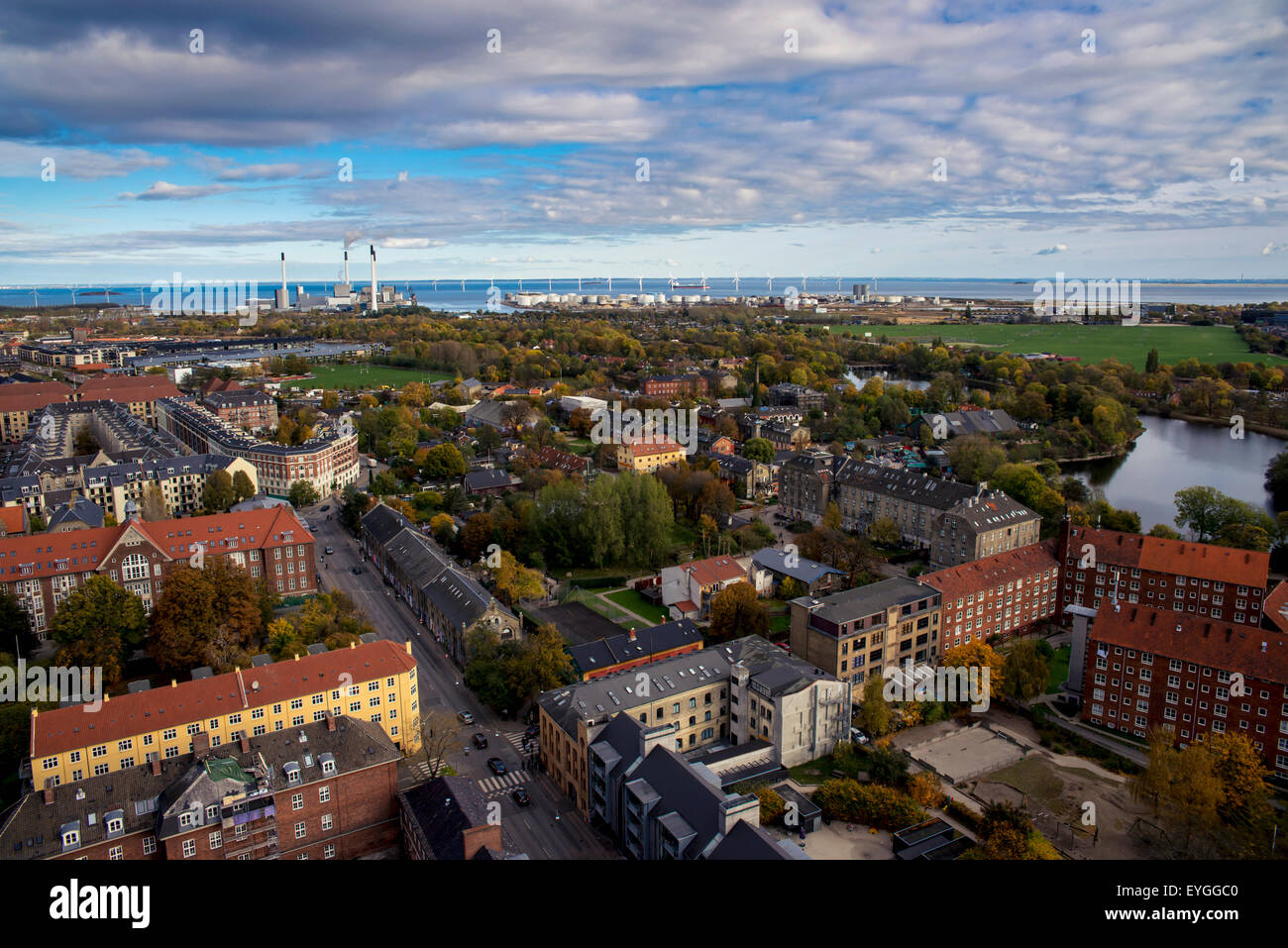 Le Danemark, les vues de style baroque néerlandais palladienne notre église du Sauveur ; Copenhague Banque D'Images