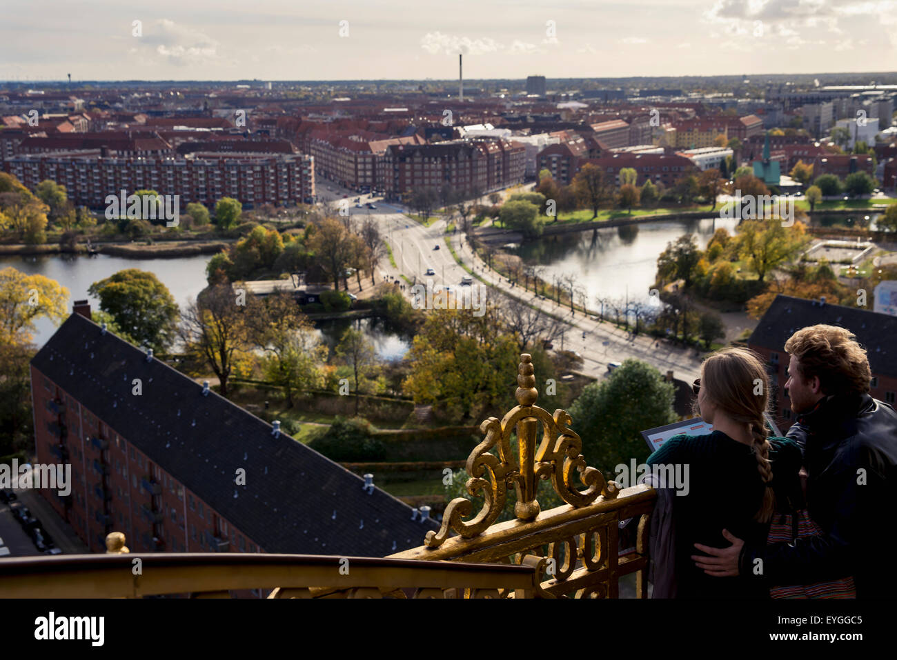 Le Danemark, les vues de style baroque néerlandais palladienne notre église du Sauveur ; Copenhague Banque D'Images