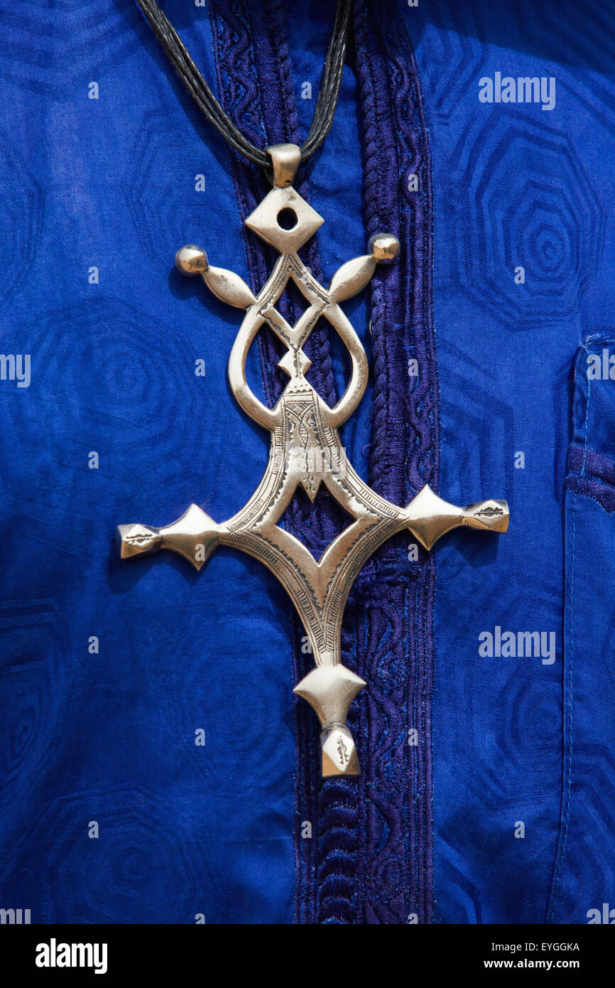 Le Niger, le nord du Niger, région de l'air, Siler pendentif avec croix d'Agadès, 'célèbre' ; Agadez Banque D'Images