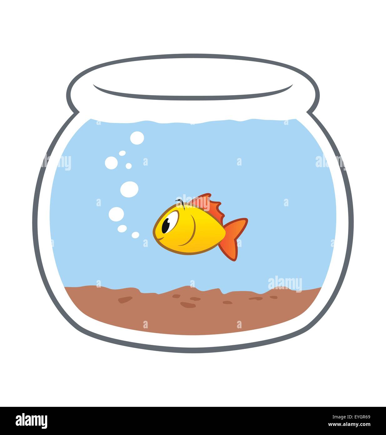 Cartoon Fish Bowl Illustration de Vecteur