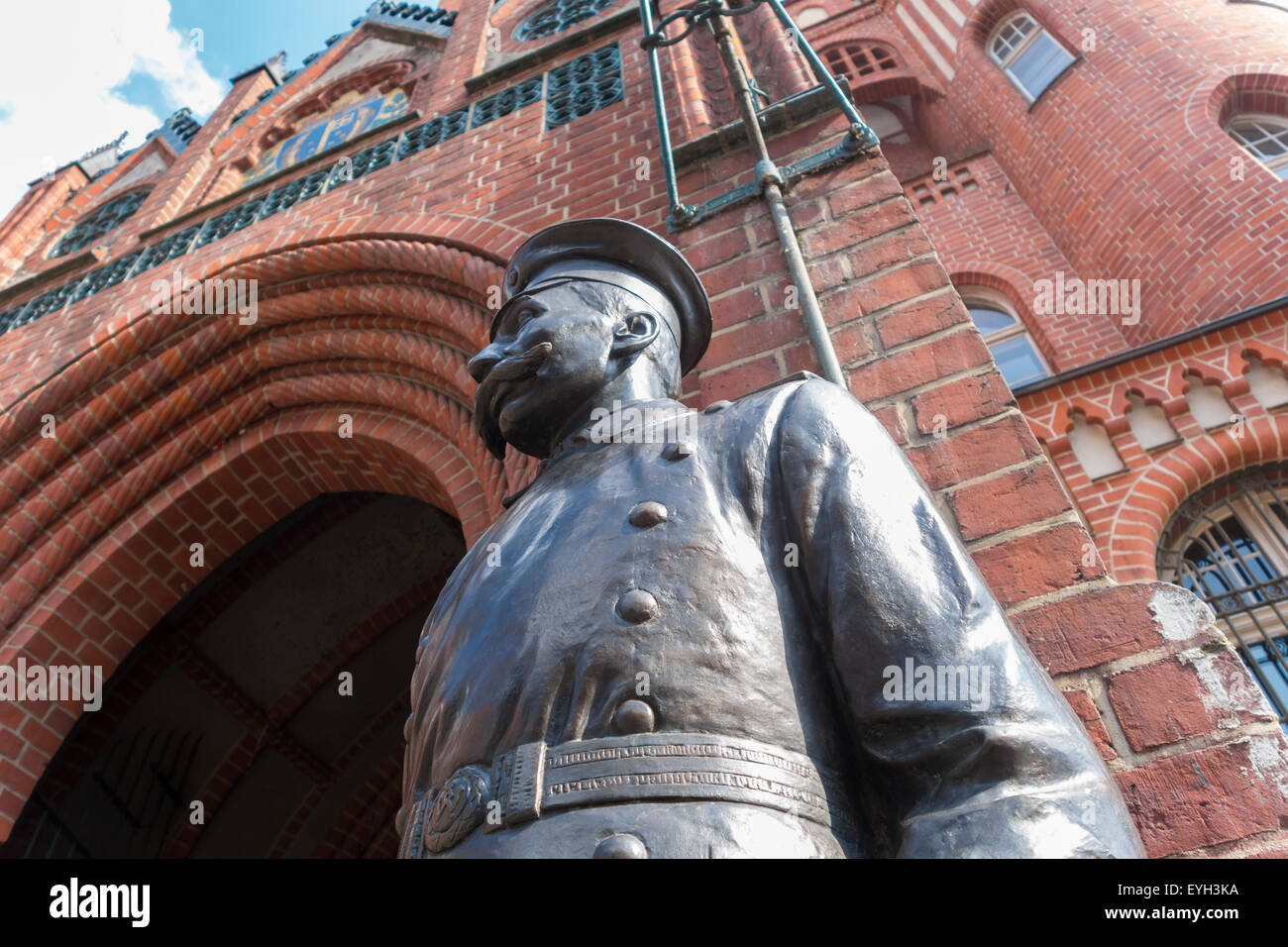 Hauptmann von Koepenick en face de l'hôtel de ville, de Koepenick, Berlin, Deutschland. Banque D'Images