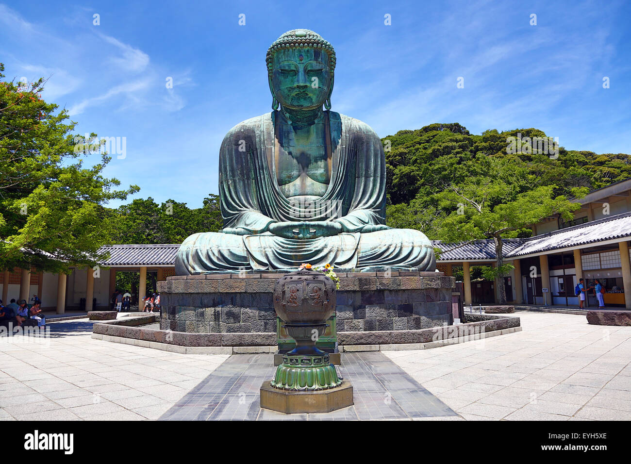 Le Grand Bouddha de Kamakura, une statue de Bouddha Amida, connu comme le Temple Kotokuin au Daibutsu à Kamakura, près de Tokyo, Japon Banque D'Images
