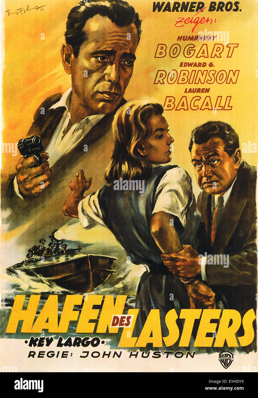 Key Largo - Affiche de film allemand Banque D'Images