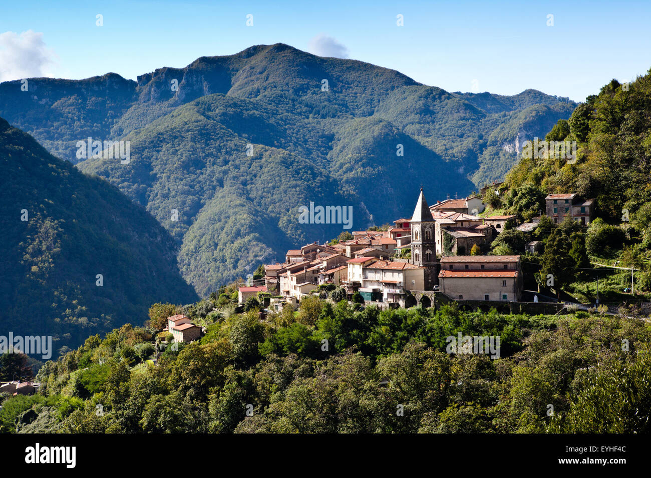 Italie Toscane Lucca Volegno un petit village près de Alpes Apuanes Banque D'Images