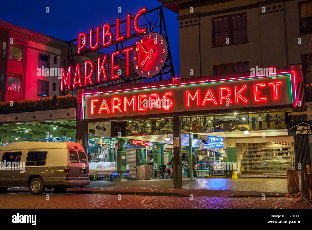 Marché de Pike place à Seattle un marché public de Seattle , Seattle Washington , États-Unis Banque D'Images