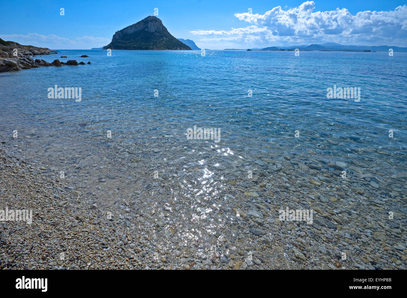 La Sardaigne, Ita ly : une plage près de Golfo Aranci Banque D'Images