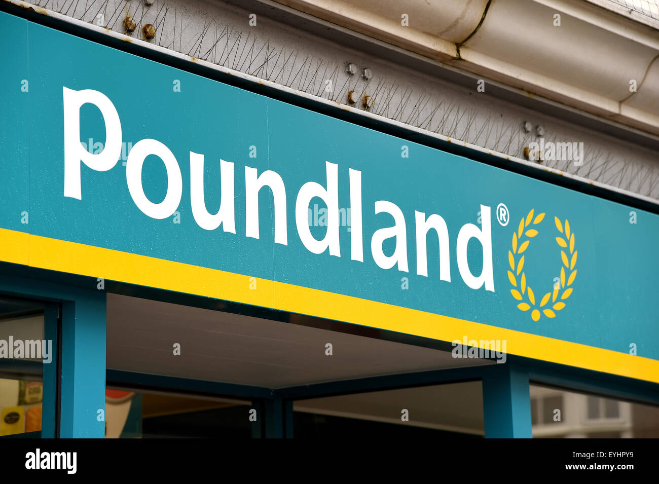 Poundland shop, magasin Poundland, Grande-Bretagne, Royaume-Uni Banque D'Images