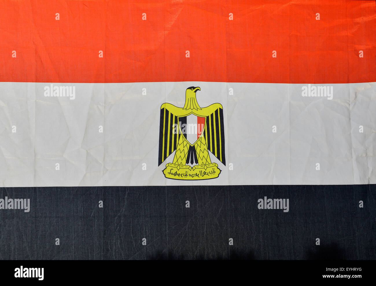 Drapeau de l’Égypte Banque D'Images