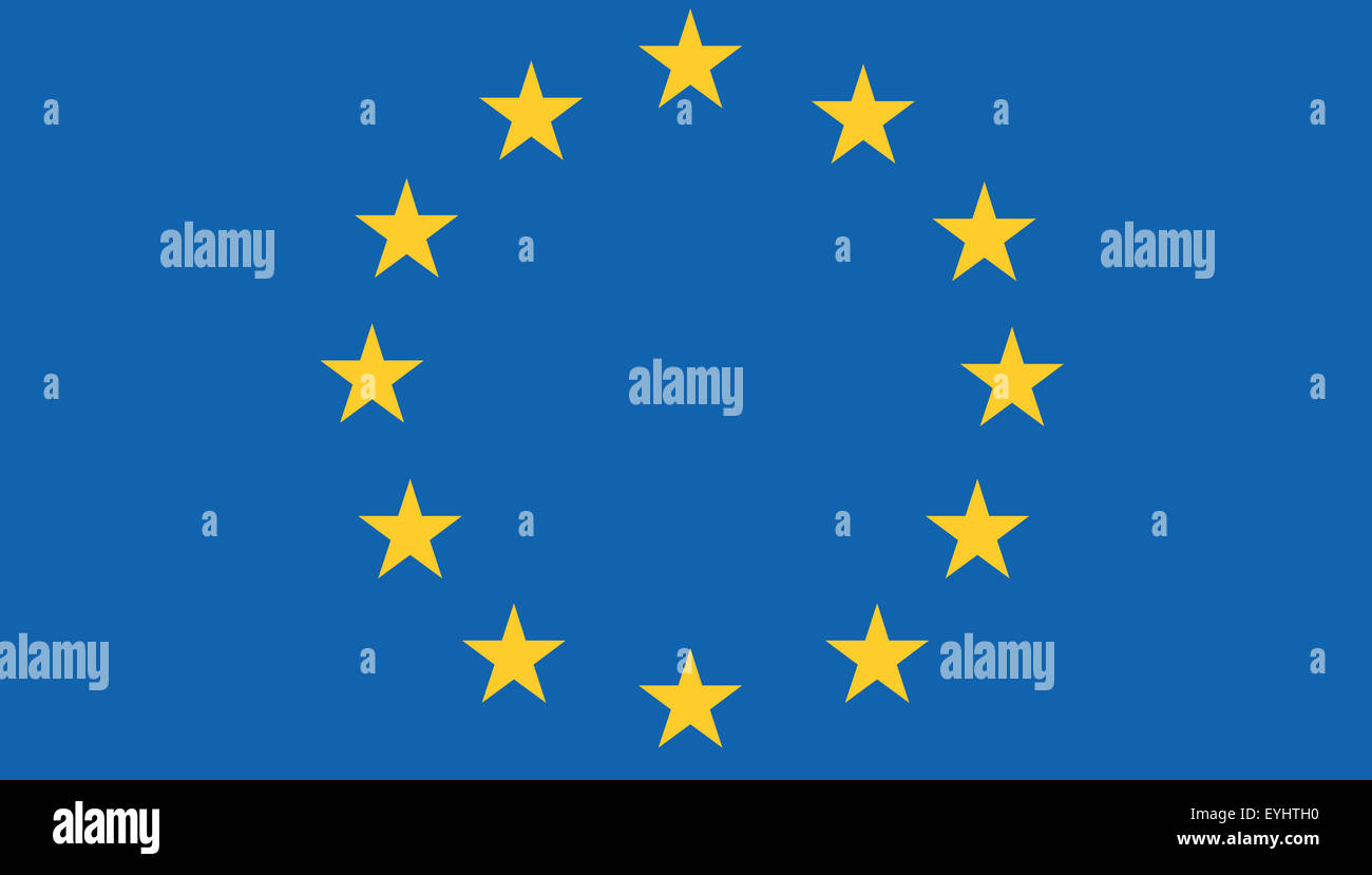 Fahne : Europaeische Union européenne/ Drapeau : l'Union européenne. Banque D'Images