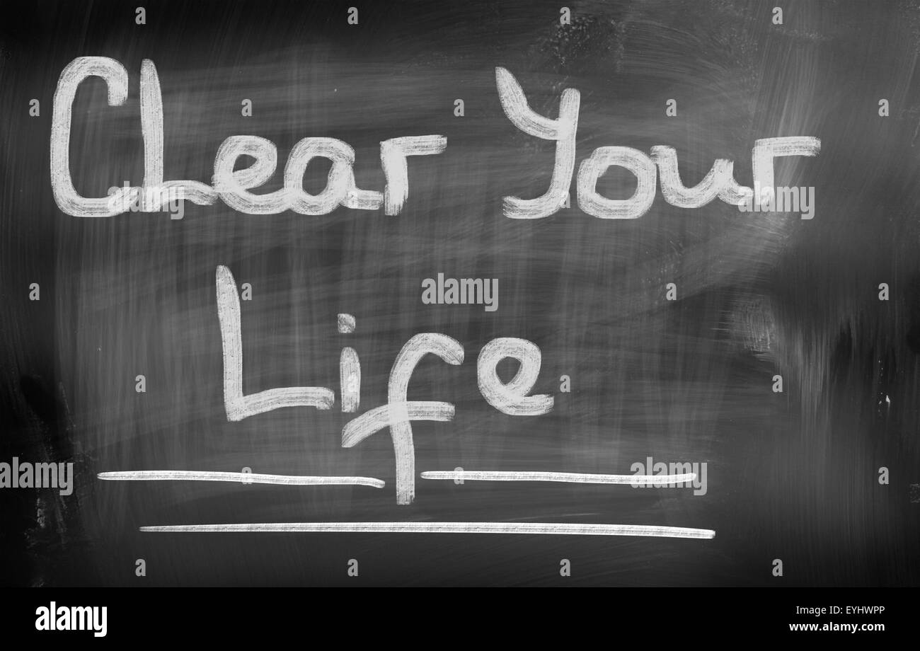 Effacer votre concept de vie Banque D'Images