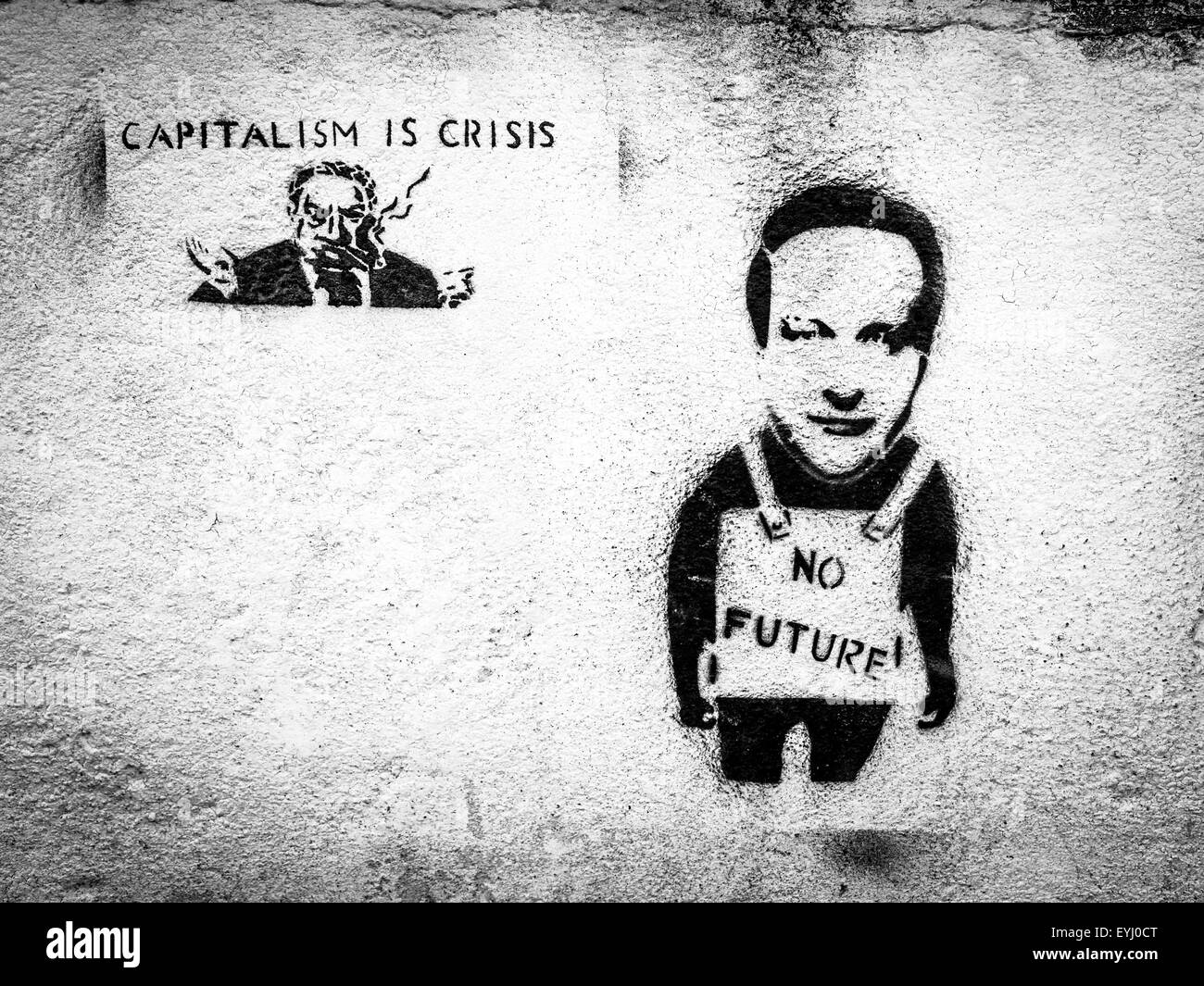 Graffiti sur un mur de la rue Banque D'Images