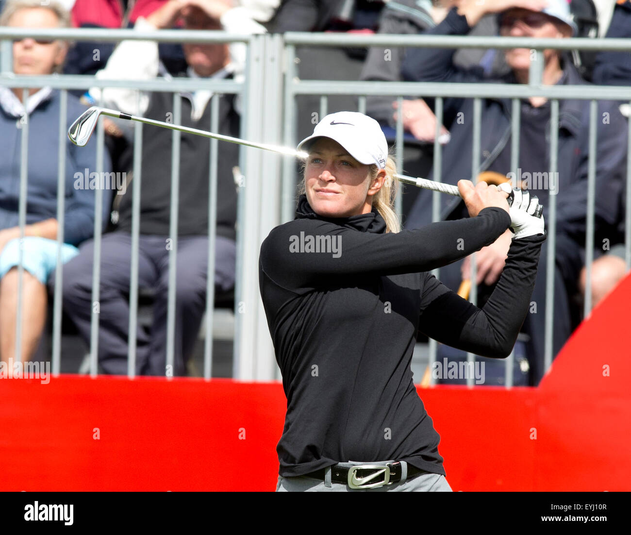 Turnberry, Ecosse. 30 juillet, 2015. Ricoh Womens British Open Golf Day 1. La Norvège est Suzann Pettersen tees off à la 1ère © Plus Sport Action/Alamy Live News Banque D'Images
