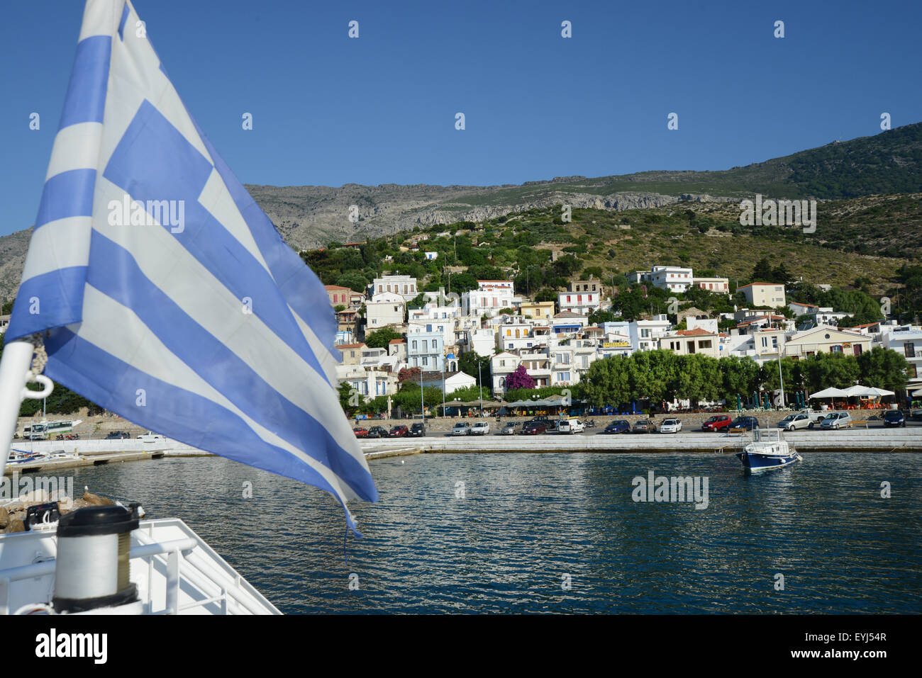 Drapeau grec Banque D'Images