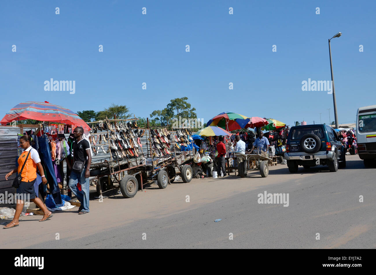 Des scènes de vie en bordure de l'Inhambane à Maputo, Mozambique, Dec 2015 Banque D'Images