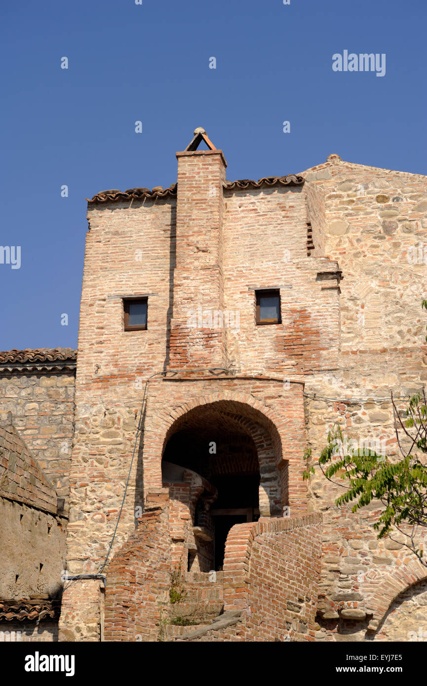 Italie, Basilicate, Aliano, maison appelée 'casa con gli occhi' Banque D'Images