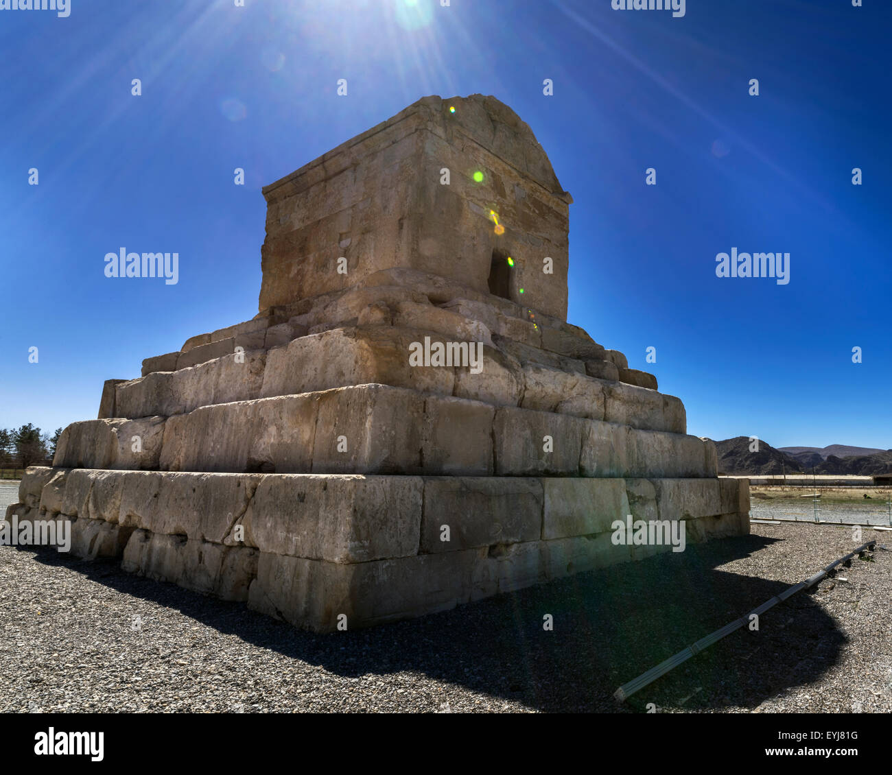 La lumière enchantée. Tombe de Cyrus le Grand, Pasargades, Iran Banque D'Images