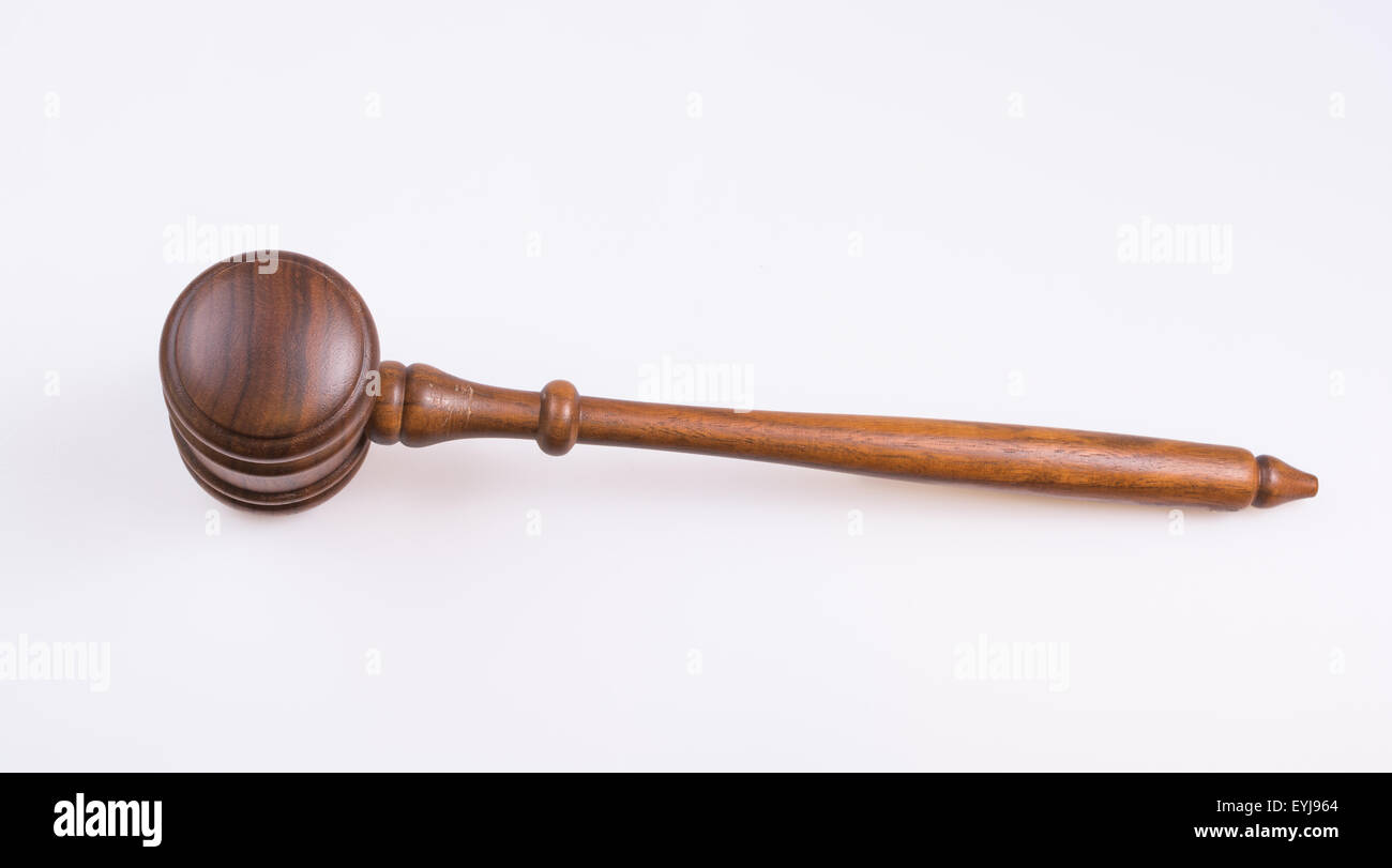 Le juge wooden gavel Banque D'Images