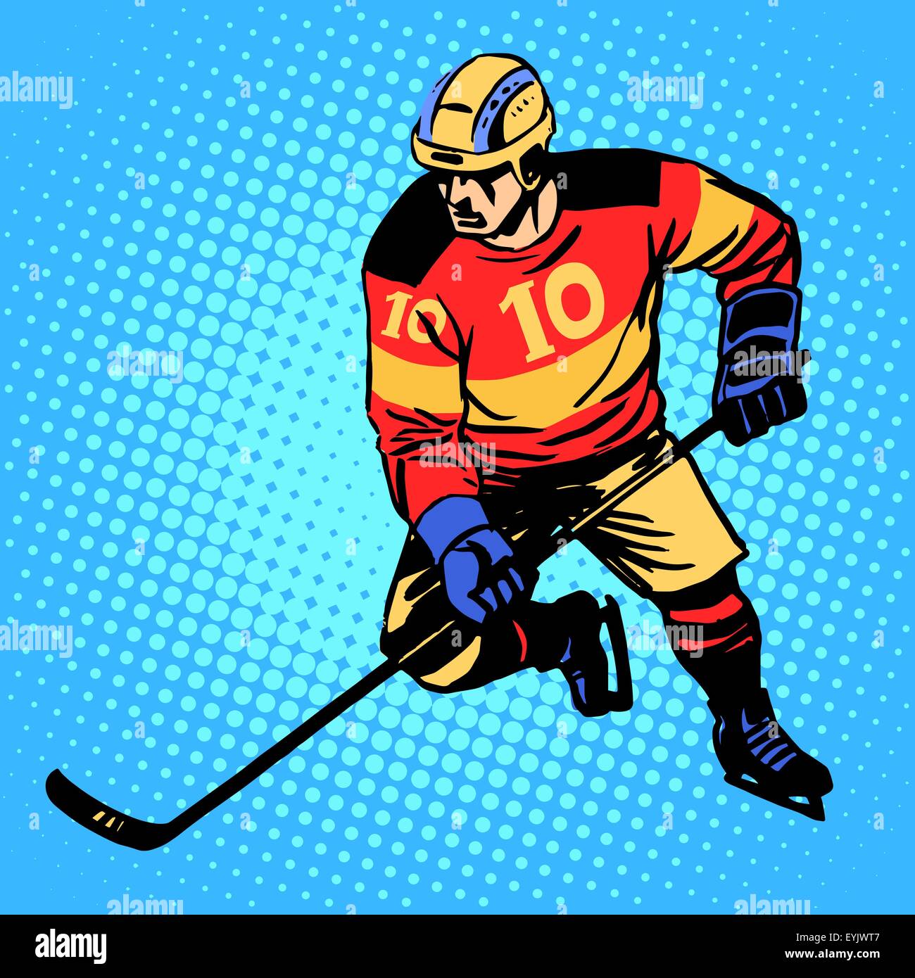 Numéro de joueur de hockey sur glace professionnel 10 compétitions sportives Illustration de Vecteur