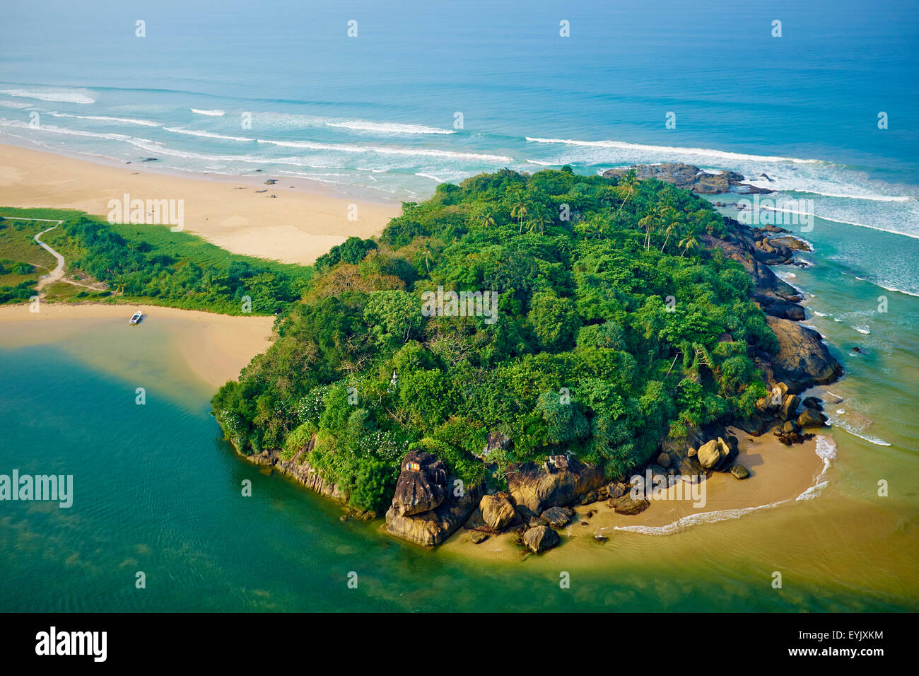 Sri Lanka Côte Ouest Bentota De La Plage Et De La Rivière