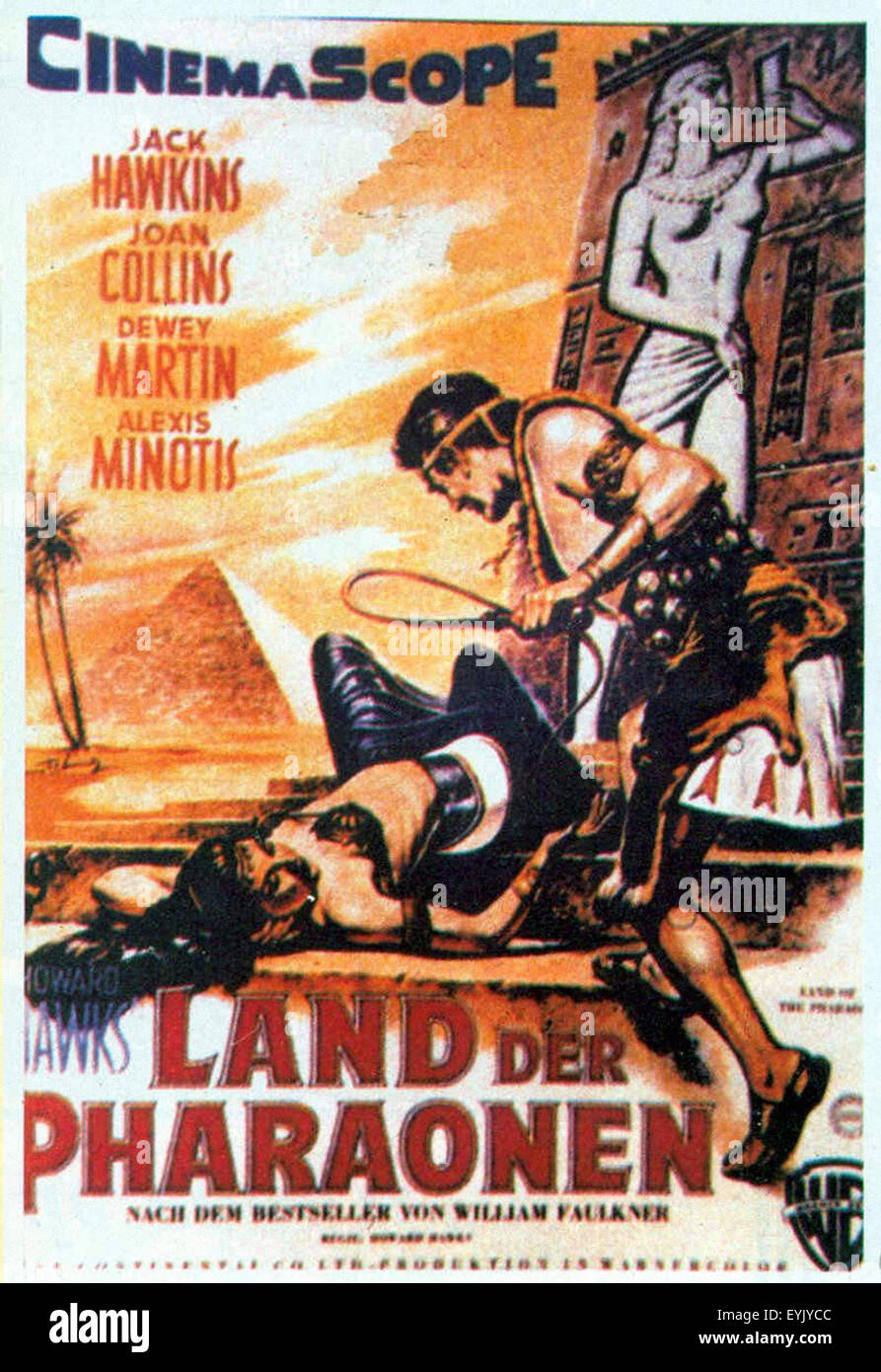 Terre des Pharaons- Affiche de film allemand Banque D'Images
