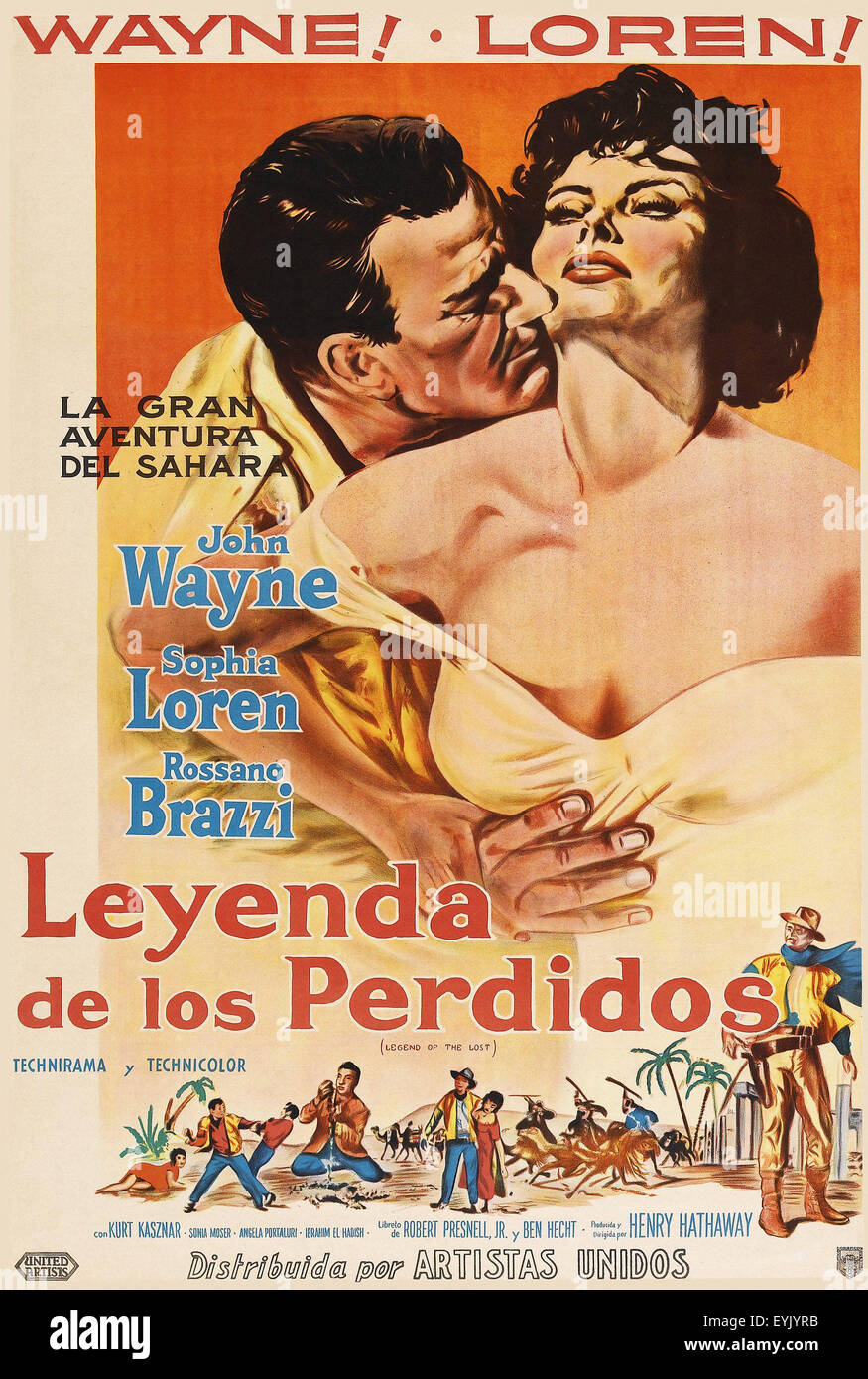 Légende de l'affiche de film espagnol - Perdu Banque D'Images