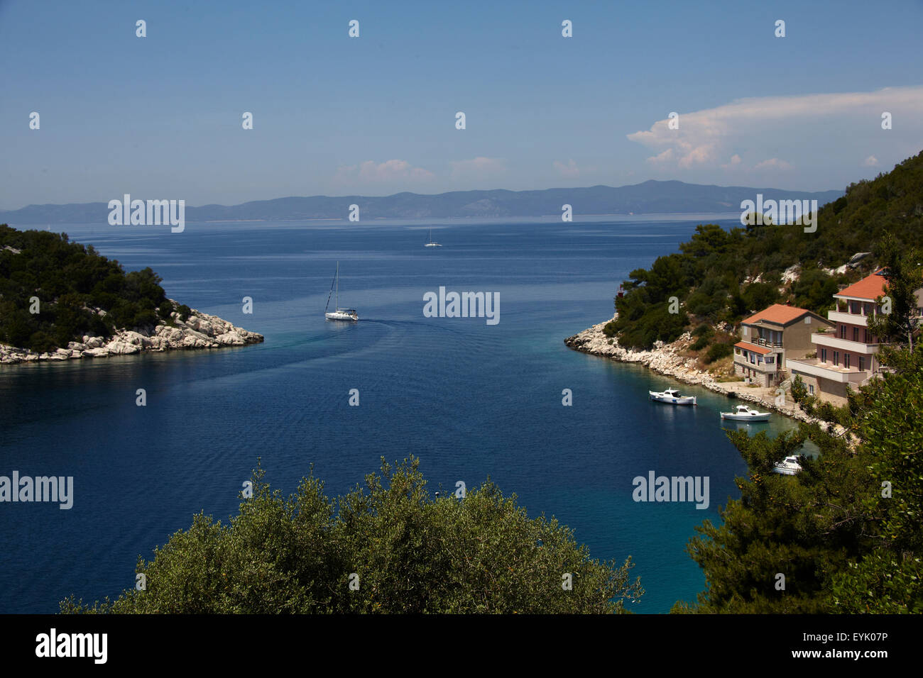 Europa, la Croatie, l'île de Lastovo, province Dalmacia, Mer Adriatique, baie Zaklopatica, Banque D'Images