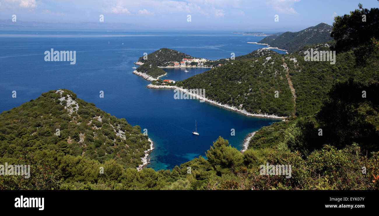 Europa, la Croatie, l'île de Lastovo, province Dalmacia, Mer Adriatique, baie Zaklopatica, Banque D'Images