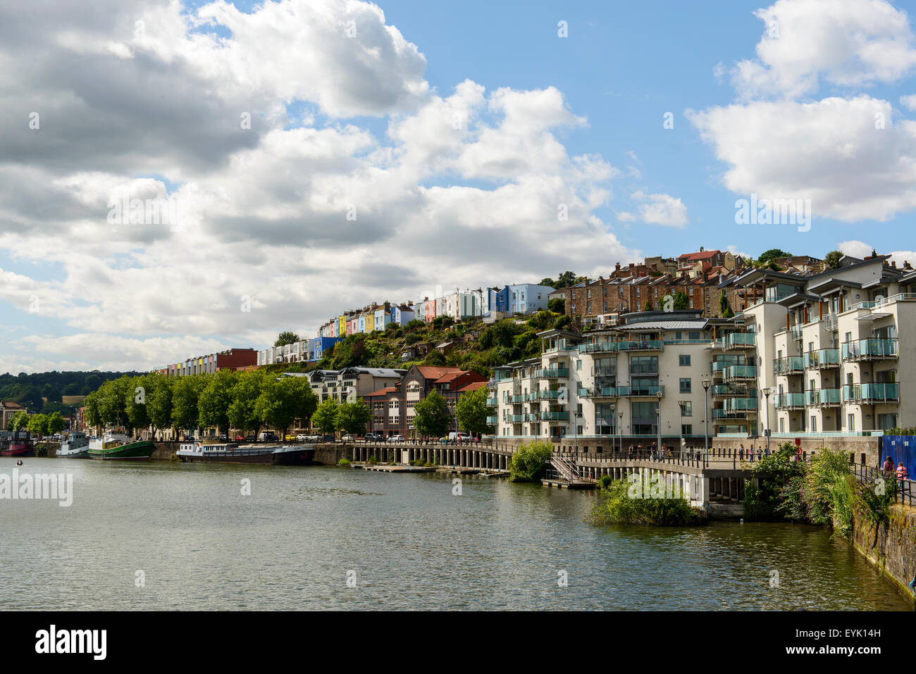 Vue vers le bas à partir de Bristol Harbour Banque D'Images