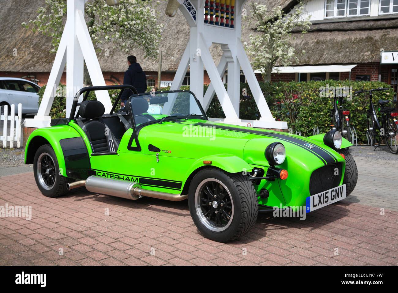 Nouvelle Caterham Seven 275 R, Photo prise en Allemagne en avril 2015, Basse-Saxe, Altes Land, Steinkirchen, Germany, Europe Banque D'Images