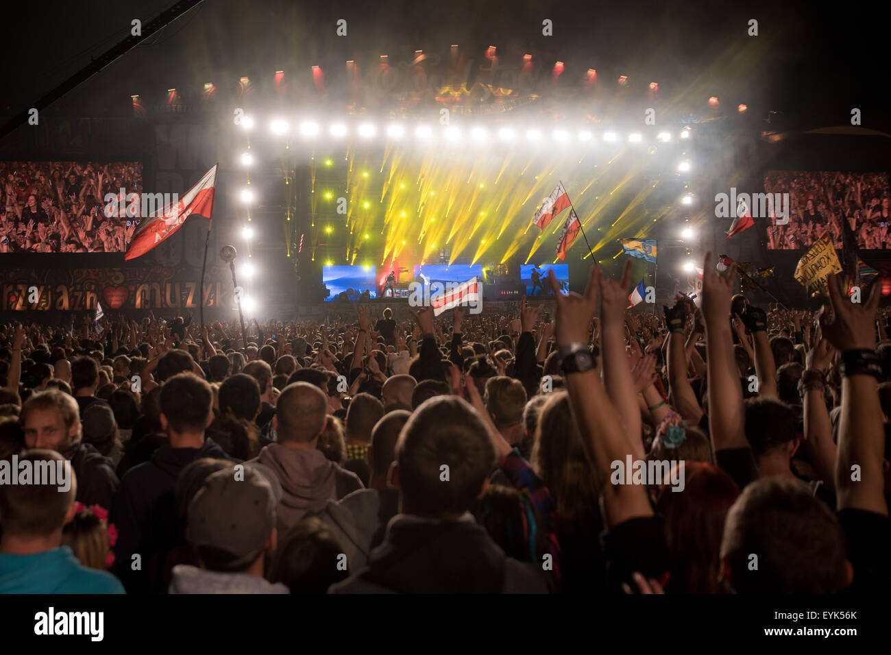 Kostrzyn Nad Odra, Pologne. 30 juillet, 2015. 21 Willa Arte Festival Woodstock - c'est le plus grand festival de musique en Europe. Harmonie Within Temptation : Piotr Crédit/Dziurman Alamy Live News Banque D'Images