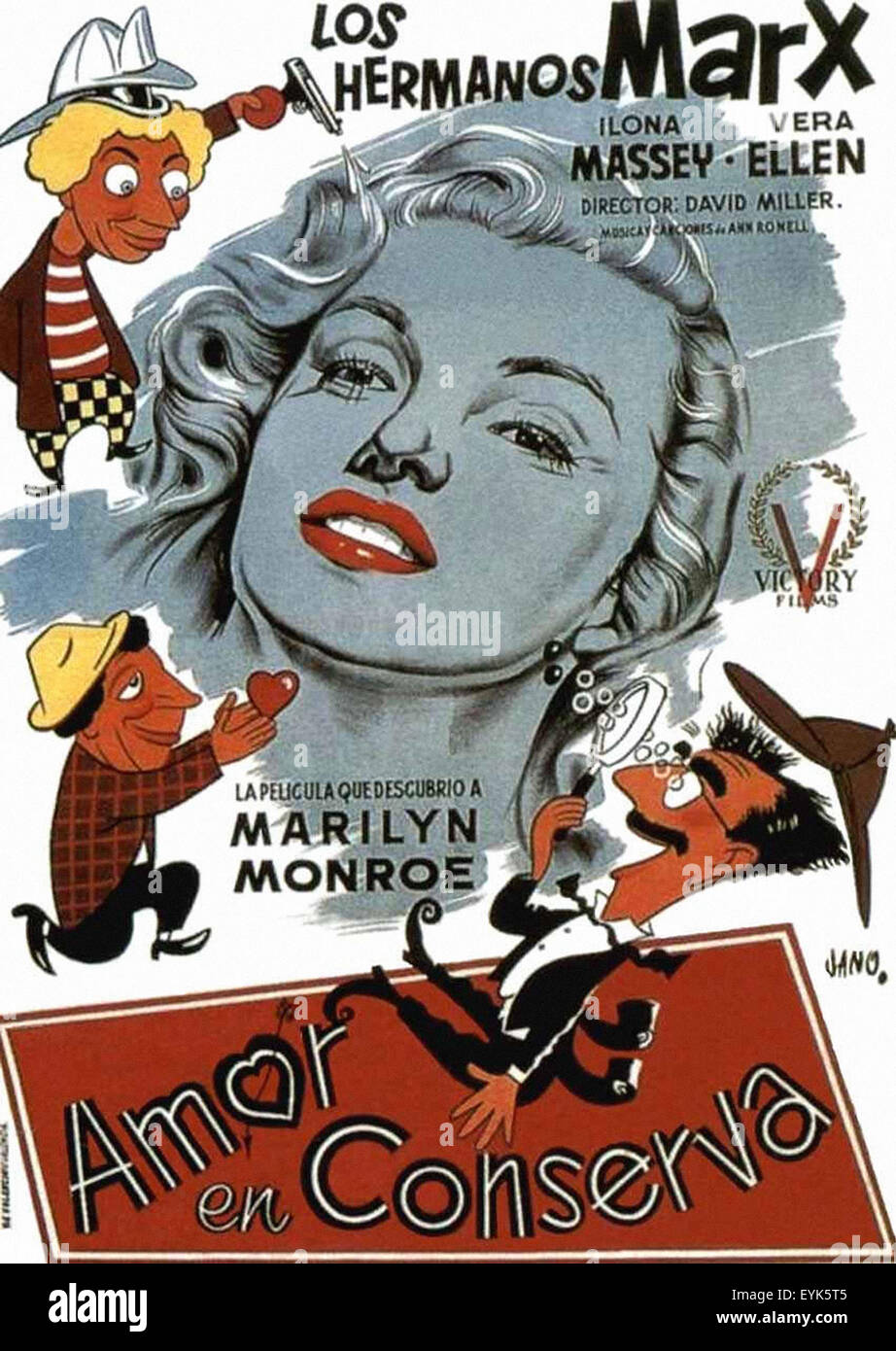 L'amour heureux - Marx Brother - Film Poster Banque D'Images