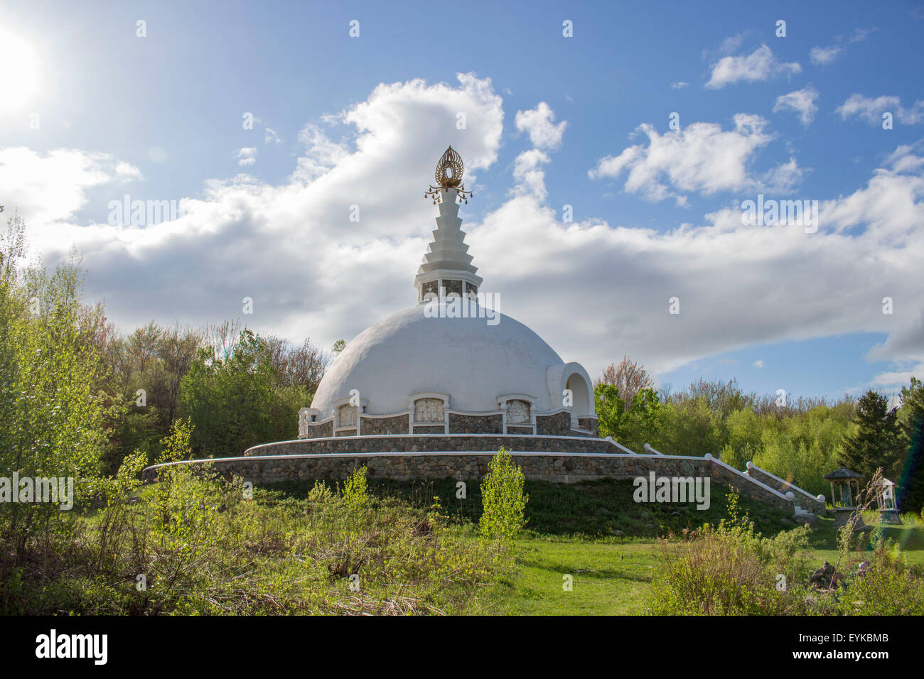 La paix dans la pagode bouddhiste Grafton, NEW YORK Banque D'Images