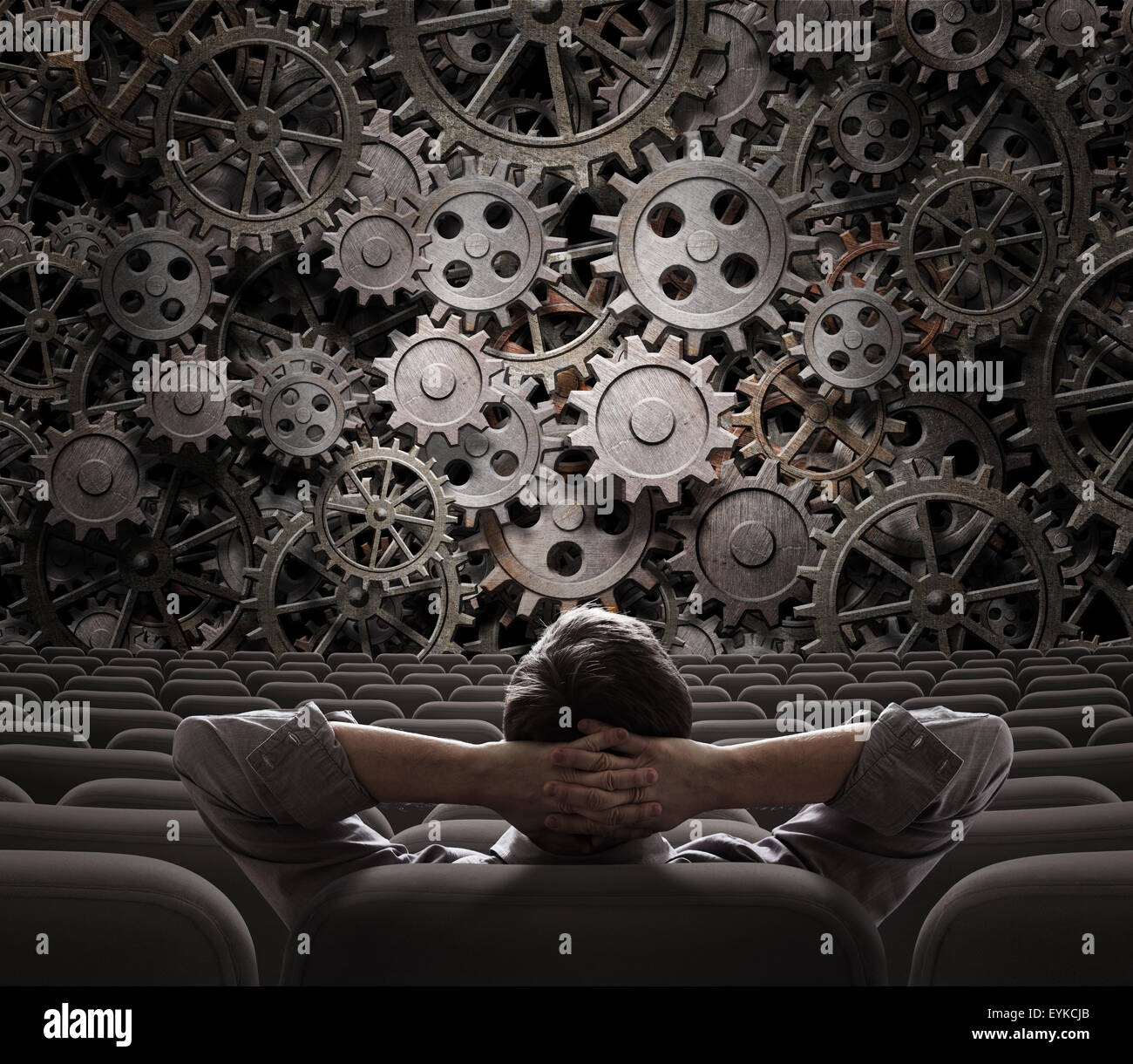 Image conceptuelle des processus d'affaires à la recherche de travail sur Banque D'Images