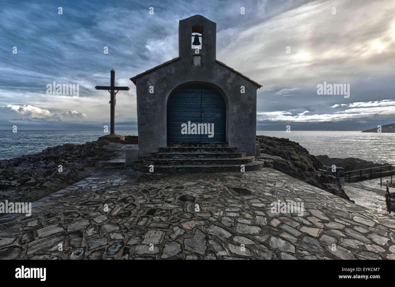 La chapelle de Saint Vincent à Collioure, France. Banque D'Images