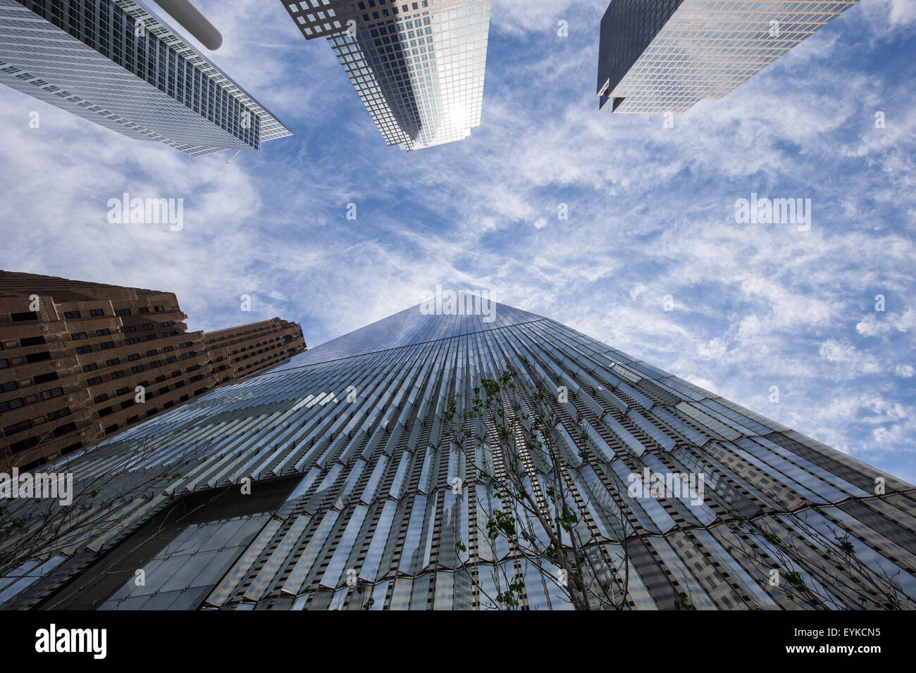 Jusqu'à lors de la One World Trade Center Tower à New York City Banque D'Images