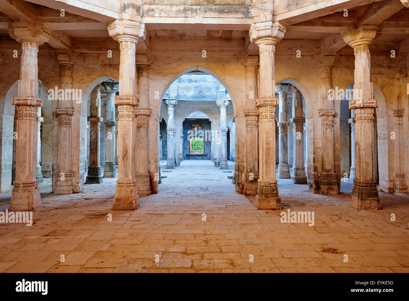 L'Inde, le Gujarat, Junagadh, fort Uparkot, Juma Masjid (mosquée) Banque D'Images