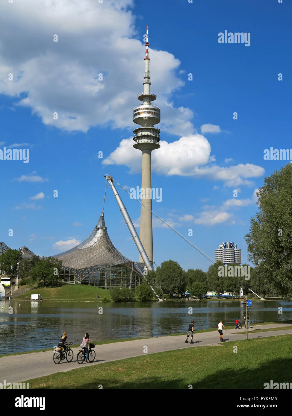 Allemagne, Munich, le Parc Olympique, Banque D'Images