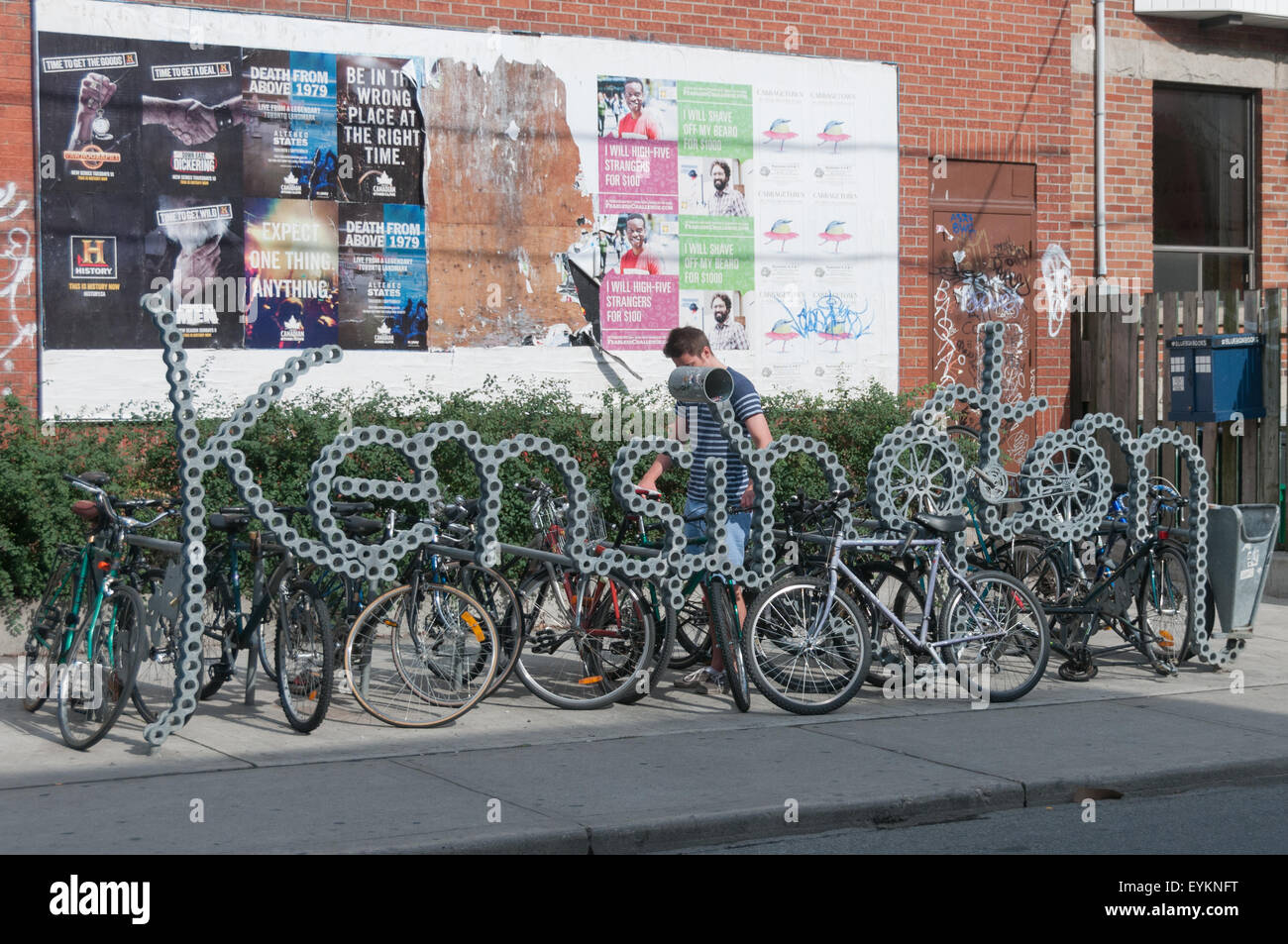 Station Vélo Kensington Market Toronto Banque D'Images