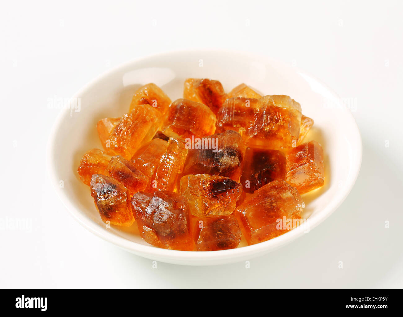 Bol de sucre candi brun Banque D'Images