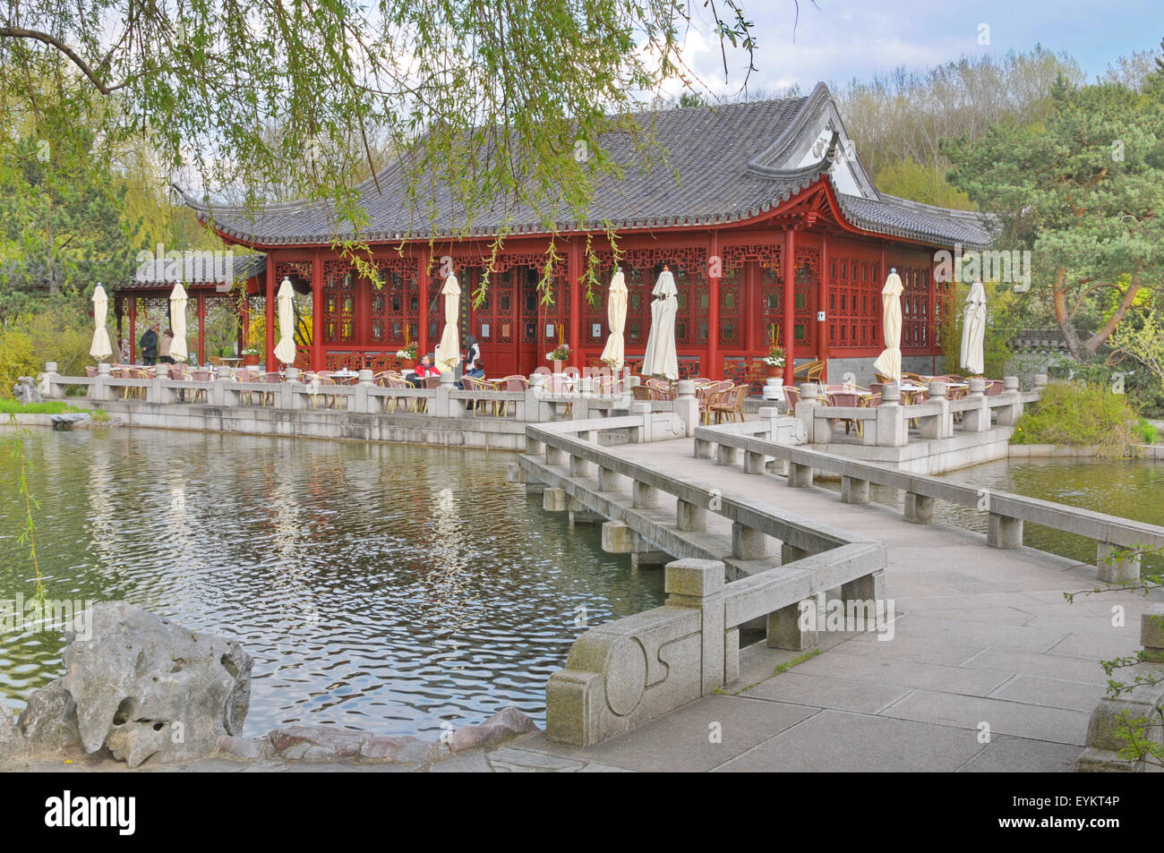 Allemagne, Berlin Marzahn Hellersdorf (circonscription), Gärten der Welt (jardins du monde), commerciaux, jardins de thé chinois, le printemps, Banque D'Images