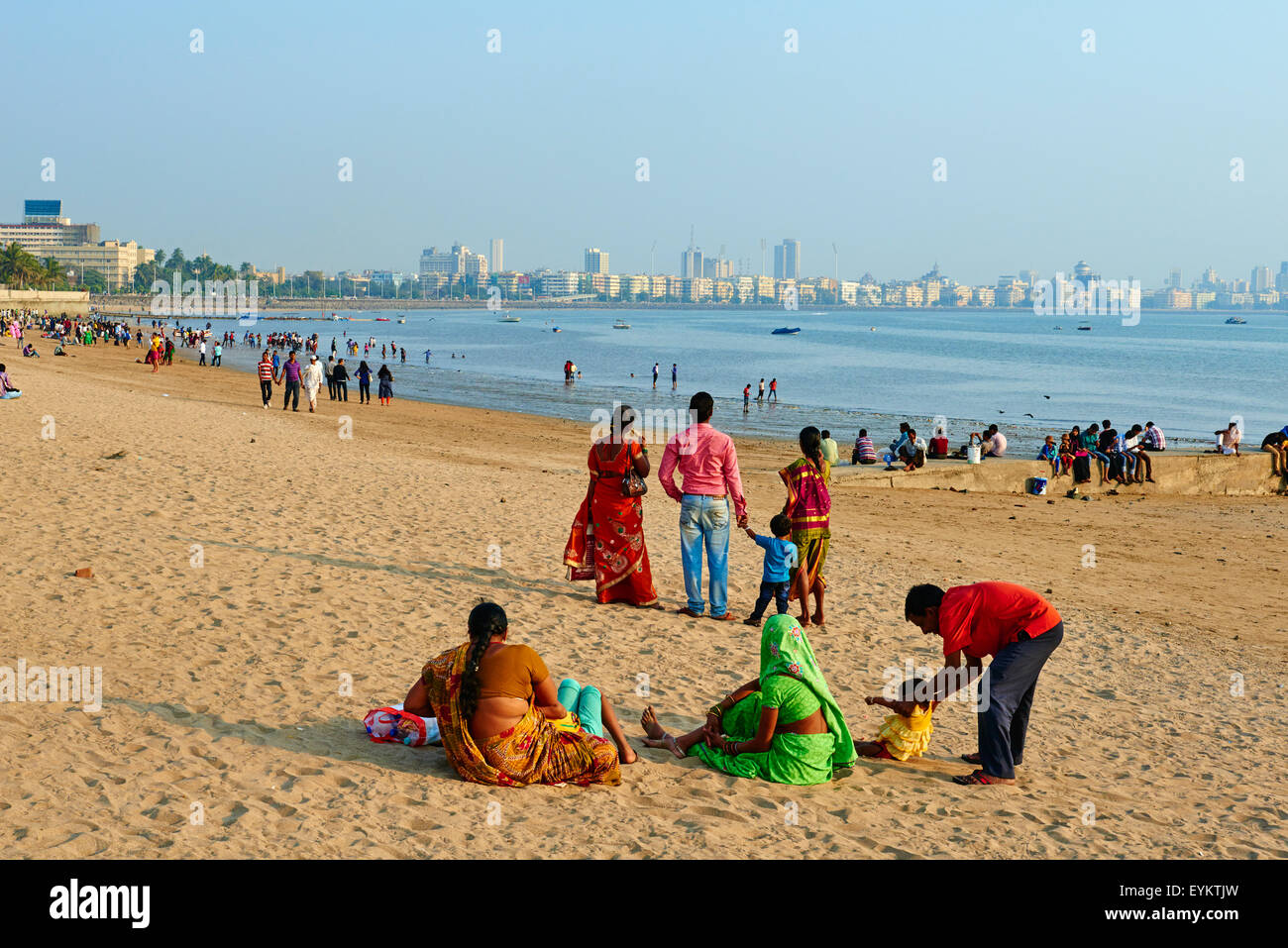 L'Inde, Maharashtra, Mumbai (Bombay), Chowpatty beach Banque D'Images