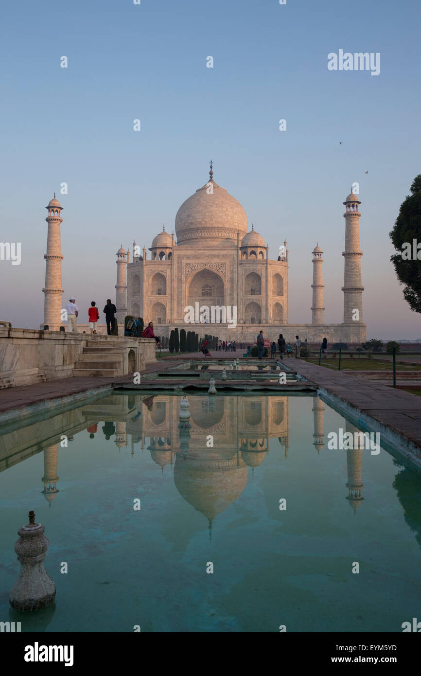 Le Taj Mahal, Agra, Uttar Pradesh, Inde, Banque D'Images