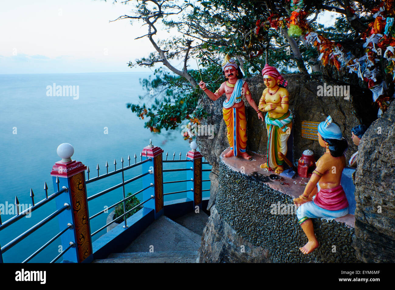 Sri Lanka, Ceylan, Province de l'Est, la Côte Est, Trincomalee, temple hindou de Konesvaram Kovil, Swami Rock Banque D'Images