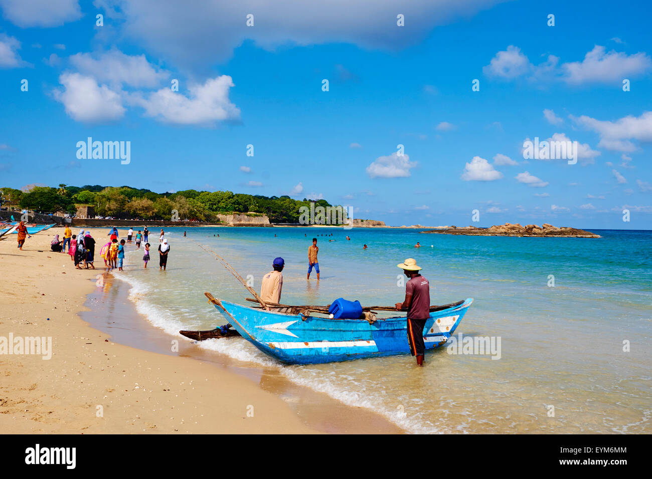 Sri Lanka, Ceylan, Province de l'Est, la Côte Est, Trincomalee, Dutch bay, plage de Trincomalee Banque D'Images