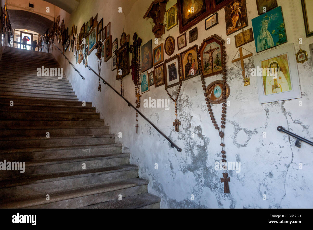 Passau Allemagne Bavière escalier à l'église votive pèlerinage Mariahilf avec images Banque D'Images