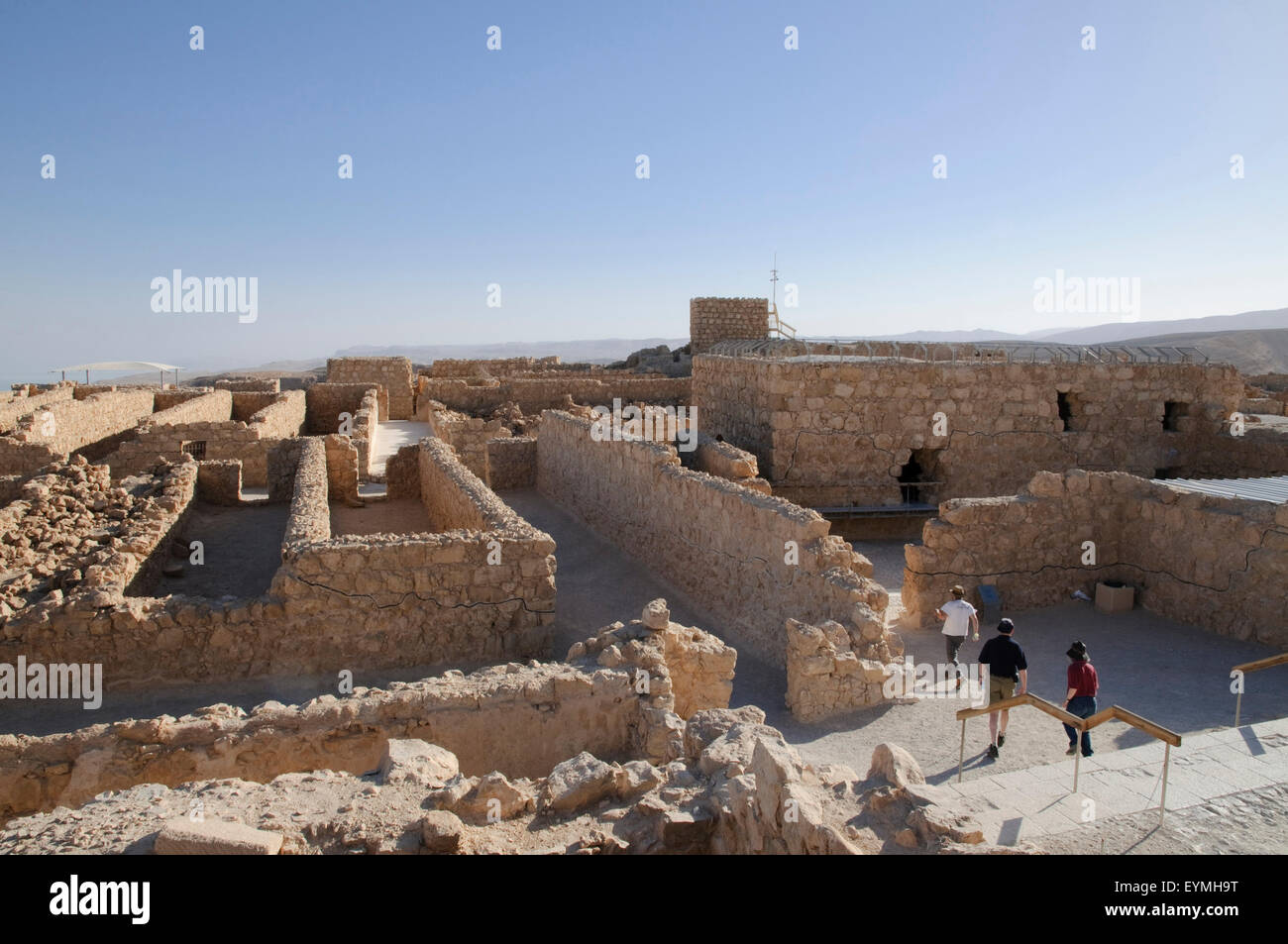 Ville en ruines de Massada, Israël Banque D'Images