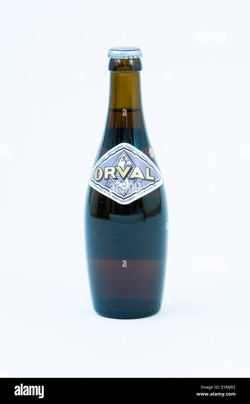 Disponible Abbaye Trappiste bière de la brasserie d'Orval en Belgique Banque D'Images